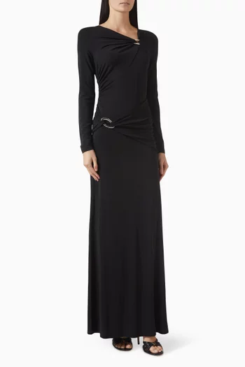 Viela O-Ring Maxi Dress in Jersey