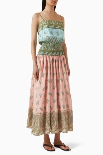 Lucent Drop-waist Maxi Dress