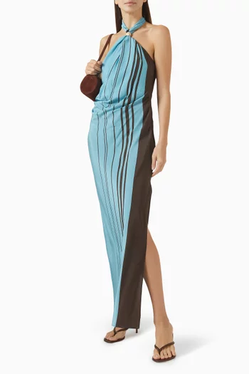 Rioja Halter Scarf Maxi Dress
