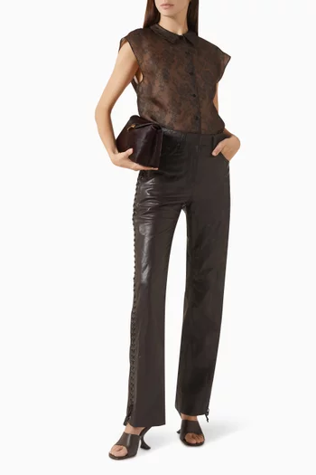 Lace-print Shirt in Organza