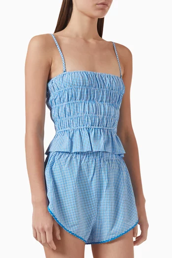 Delilah Convertible Top in Seersucker