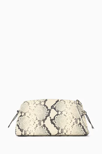 كلاتش مود جلد ناعم بنقشة جلد الأفعى