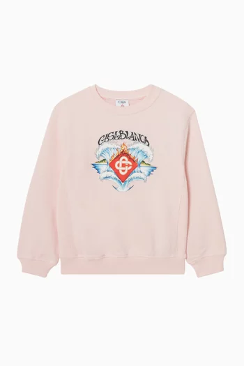 Waves Sweatshirt in Cotton