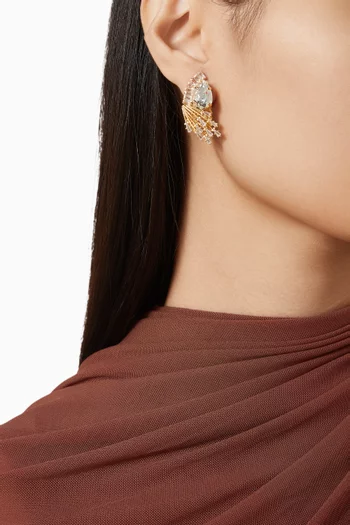 Crystal Cluster Stud Earrings