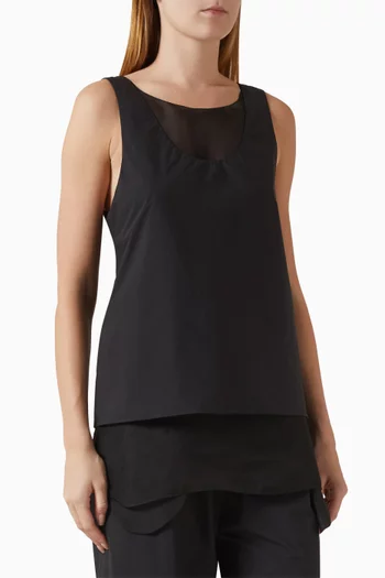 بلوزة كايا متعددة الطبقات مزيج حرير