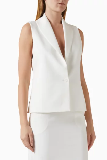 بلوزة ليجي بحافة مقوسة في الخلف مزيج كوبرا رايون