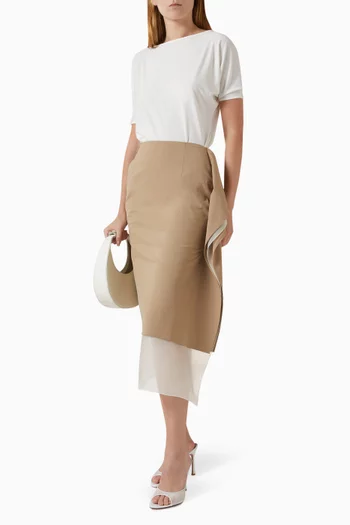 تنورة ليلاك بدرابيه مزيج كوبرا ورايون