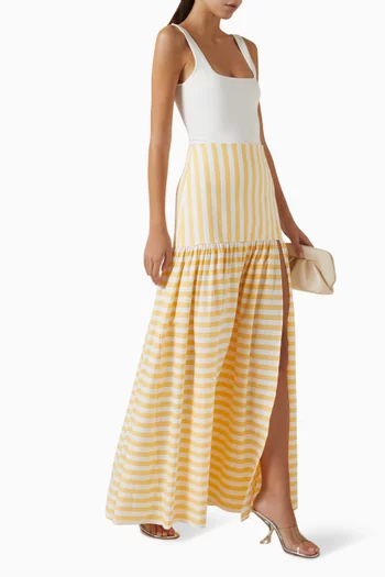 تنورة توليدو طويلة ستان