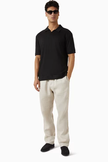 تي شيرت بولو كتان