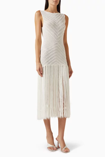 Leiza Knit Fringe Dress