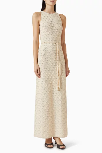 Nova Open-back Knit Dress in Viscose Blend