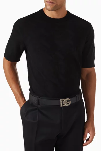 DG Belt in Alpine-print Leather