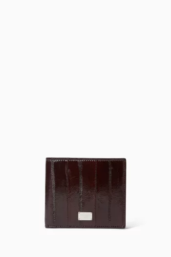 Bi-fold Wallet in Eel Leather