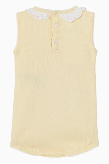 رومبر قطن بياقة كشكش