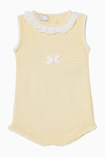 رومبر قطن بياقة كشكش