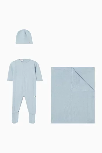 طقم هدايا مزيج صوف وكشمير، 3 قطع