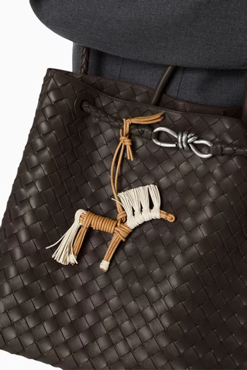 Straw Horse Charm in Leather