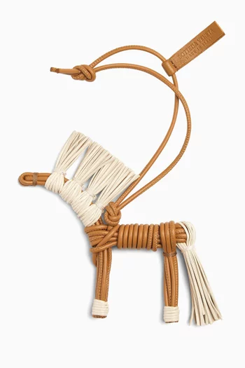 Straw Horse Charm in Leather