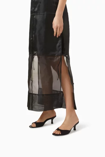 Brigitte 55 Mule Sandals in Satin