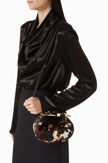 حقيبة ذا بارتي ‏شمواه جلد عجل بنقشة جلد بقر