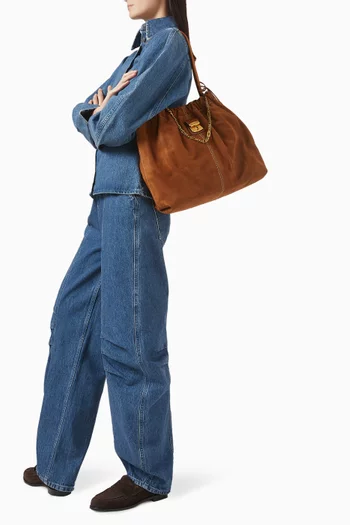 The Cristina Tote Bag in Suede
