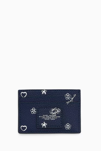 The Card Case in Bandana-printed Leather