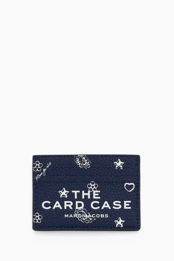 The Card Case in Bandana-printed Leather