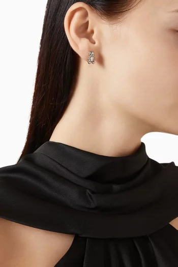 The Teddy Bear Stud Earrings in Plated Brass