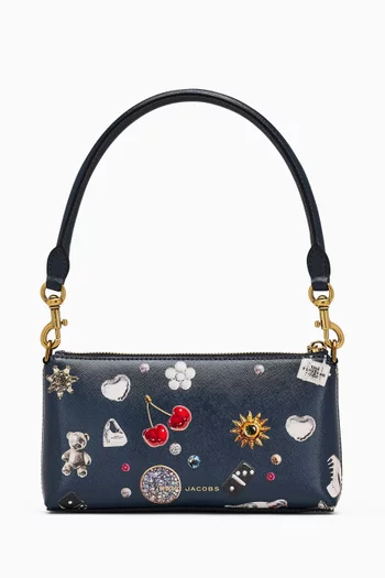 The Snapshot Convertible Shoulder Bag in Trinket-print Leather