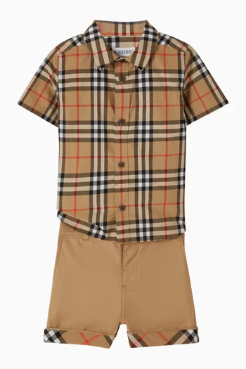 Owen Check-print Shirt in Cotton