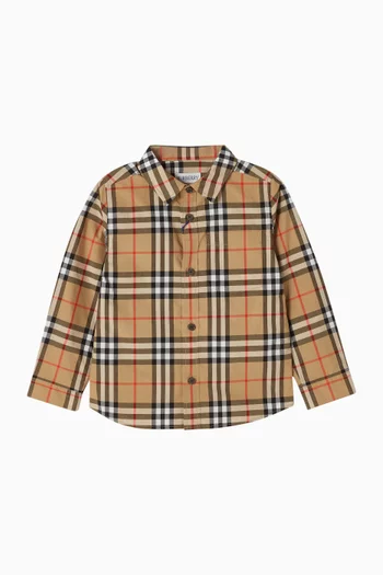 Check-print Shirt in Cotton