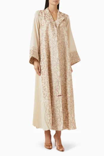 Embroidered Abaya in Linen