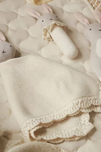 Bunnies Embroidered Blanket in Fleece