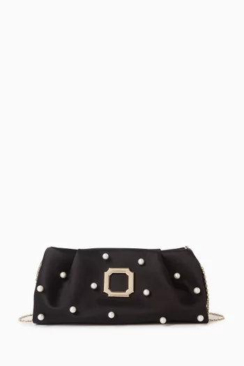 Vittoria Pearl Clutch Bag in Satin
