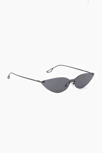 Celest Cat-eye Sunglasses in Stainless Steel