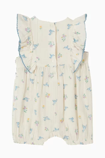 Hummingbird Ruffle Romper