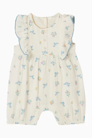 Hummingbird Ruffle Romper