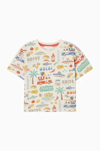 Fiesta Oversized T-shirt in Organic Cotton Jersey