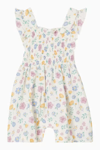 Sofia Shirred Jumpsuit in Organic Cotton