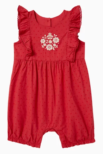 Festive Embroidered Romper