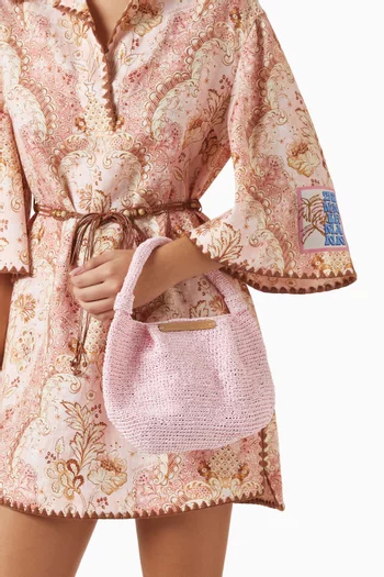 حقيبة أونلي بيد علوية خوص