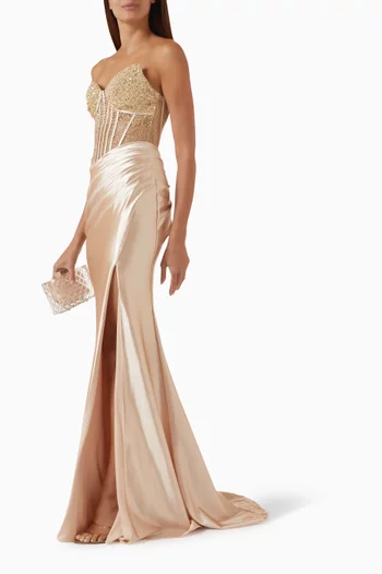 Embellished Corset Gown