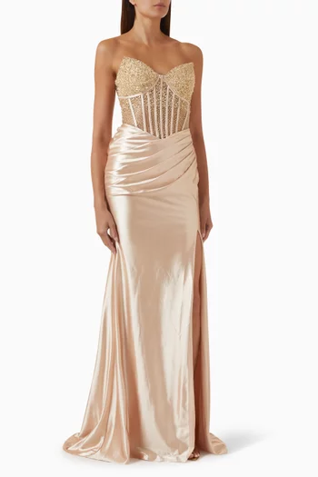 Embellished Corset Gown