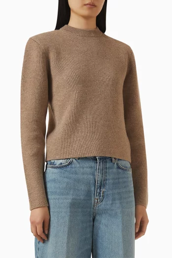 سترة صوف مارينو بأكتاف حادة