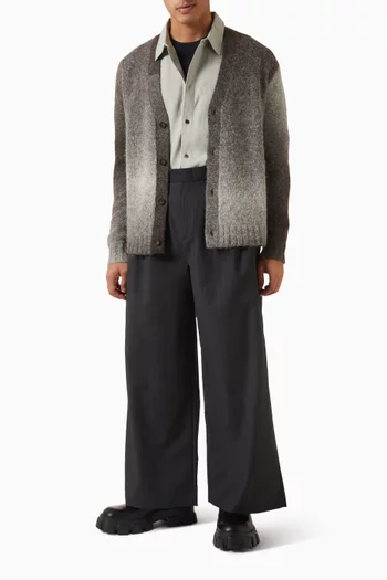 قميص مزيج قطن بقصة فضفاضة