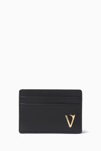 V Card Holder in Leather