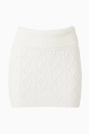 تنورة قصيرة سنو باني بغرزة الضفيرة