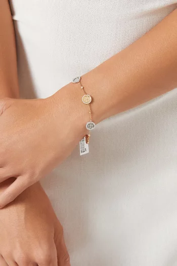 سوار لايس أوريا مرصع بالماس ذهب عيار 18