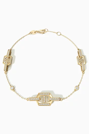 Links DD Iconica Diamond Bracelet in 18kt Gold