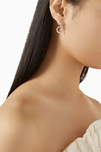 أقراط ريفولف تريو مرصعة بالماس ذهب عيار 18